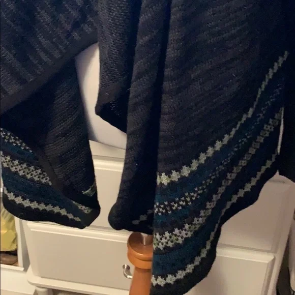 AB Studio cardigan sweater with draped front, Med - Picture 2 of 10